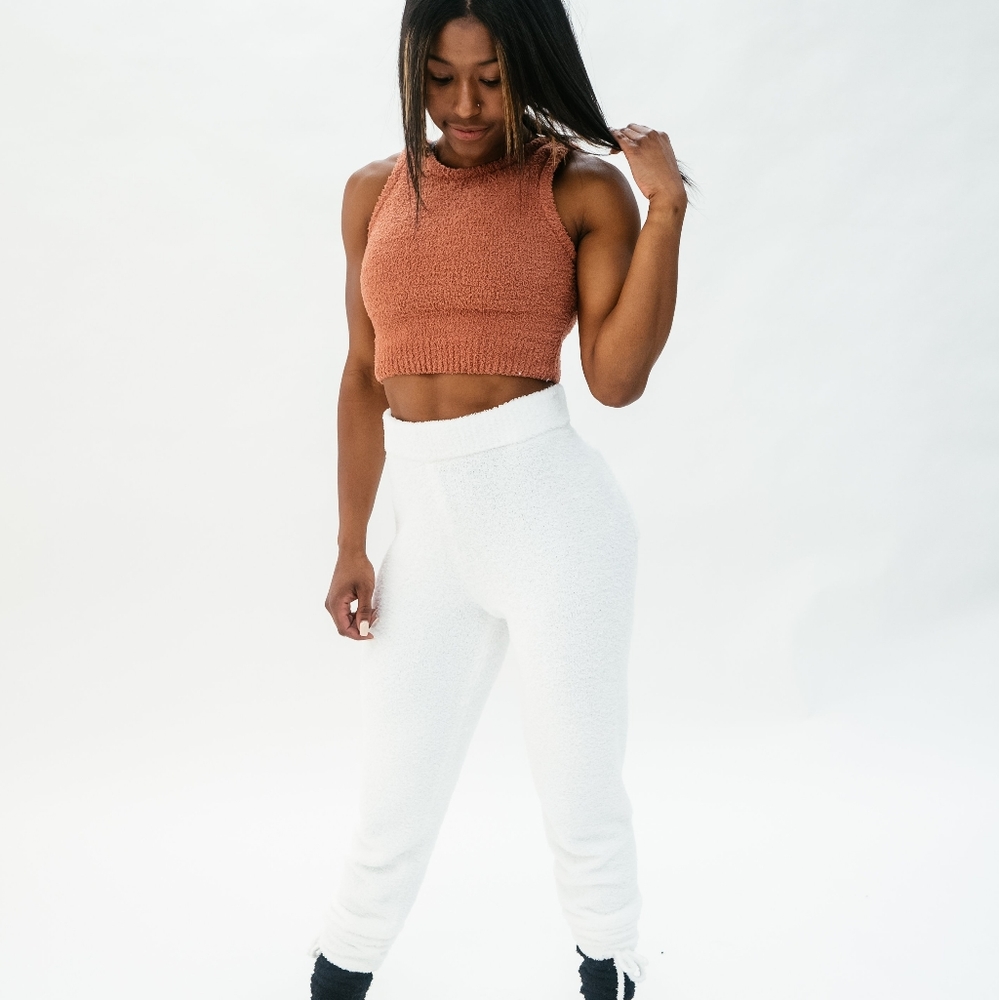 P'tula • Burnt Orange Fuzzy Plush Crop